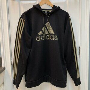 Adidas Men's Essentials Camo Badge of Sport BOS 3-Stripes Hoodie Size Large